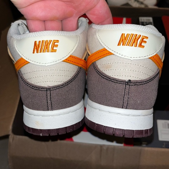 Nike Dunk Mid “ Coconut Milk Plum Orange “ Mens Sneakers. - Picture 6 of 7